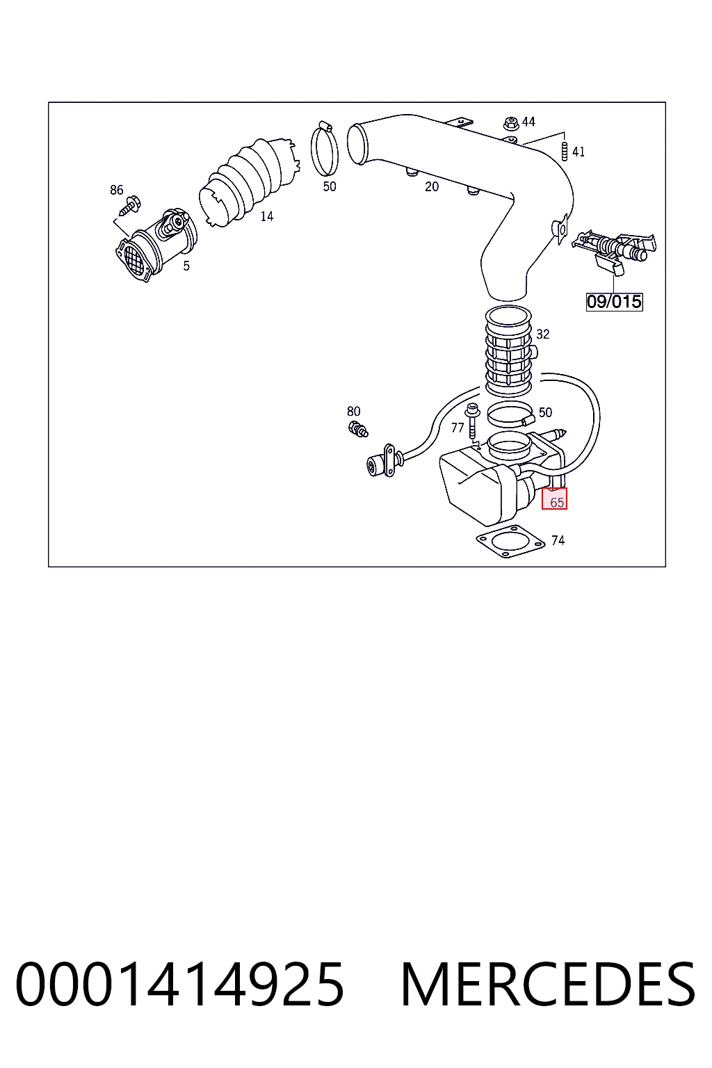 0001414925 Mercedes Дроссельная заслонка