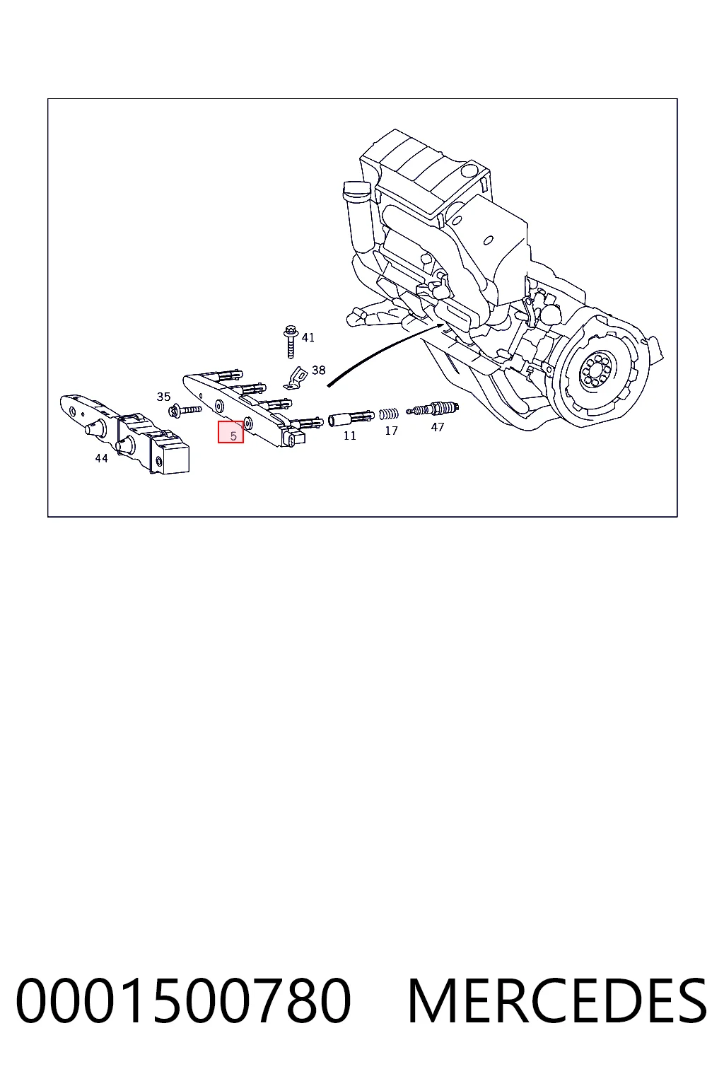 Катушка зажигания MERCEDES 0001500780