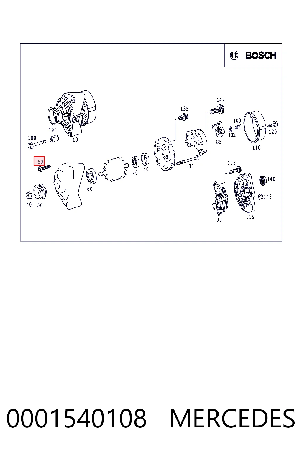 Крышка генератора задняя 1121038015 Bosch