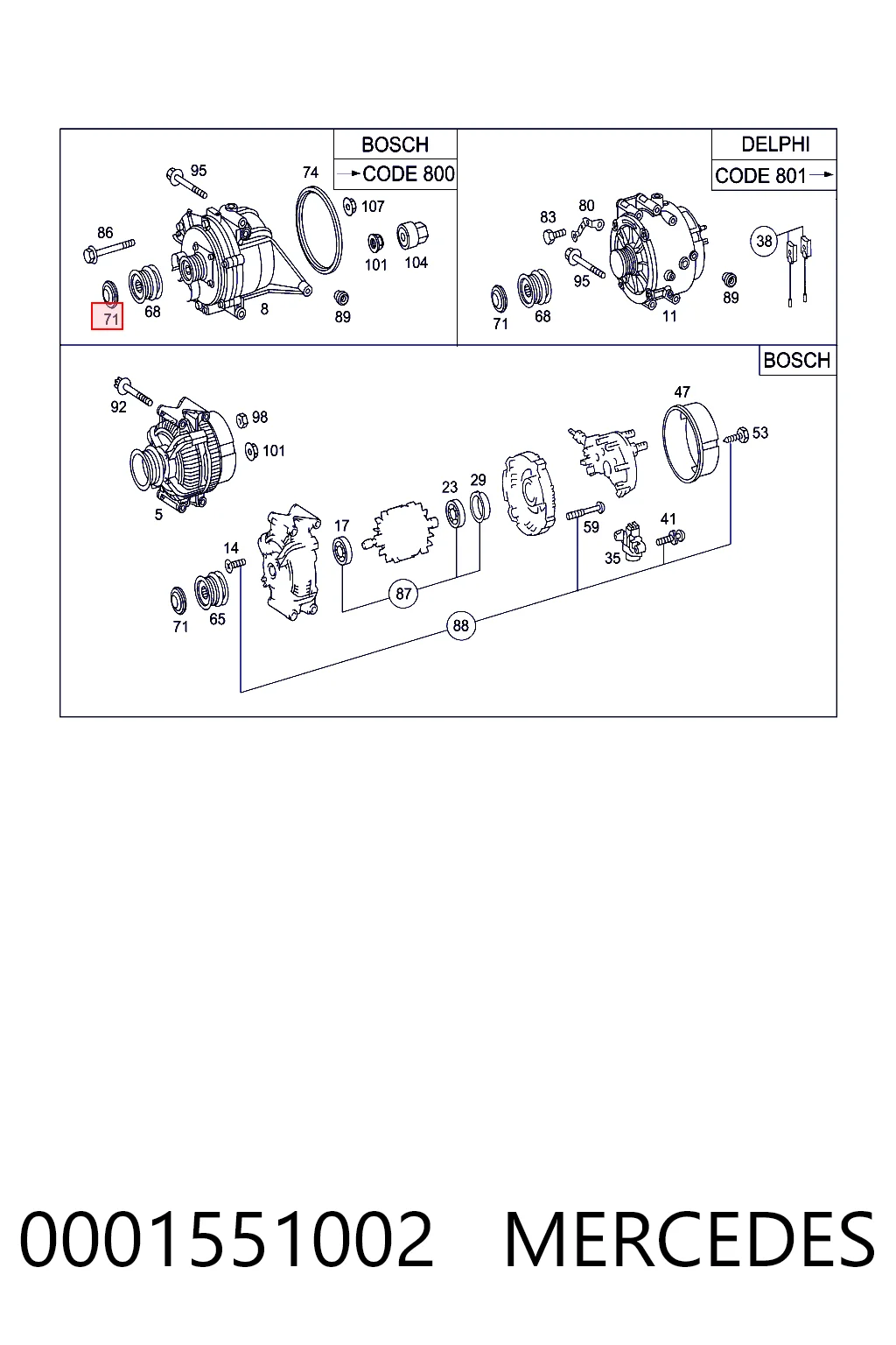 Крышка шкива генератора Bosch F00M148611 цена, от 1.68 USD