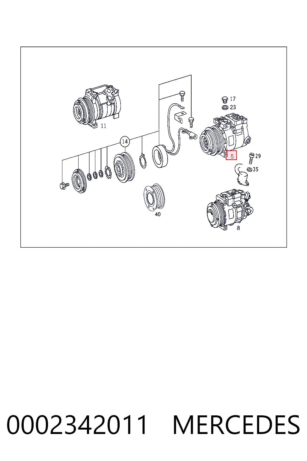 0002342011 Mercedes Компрессор хладагента