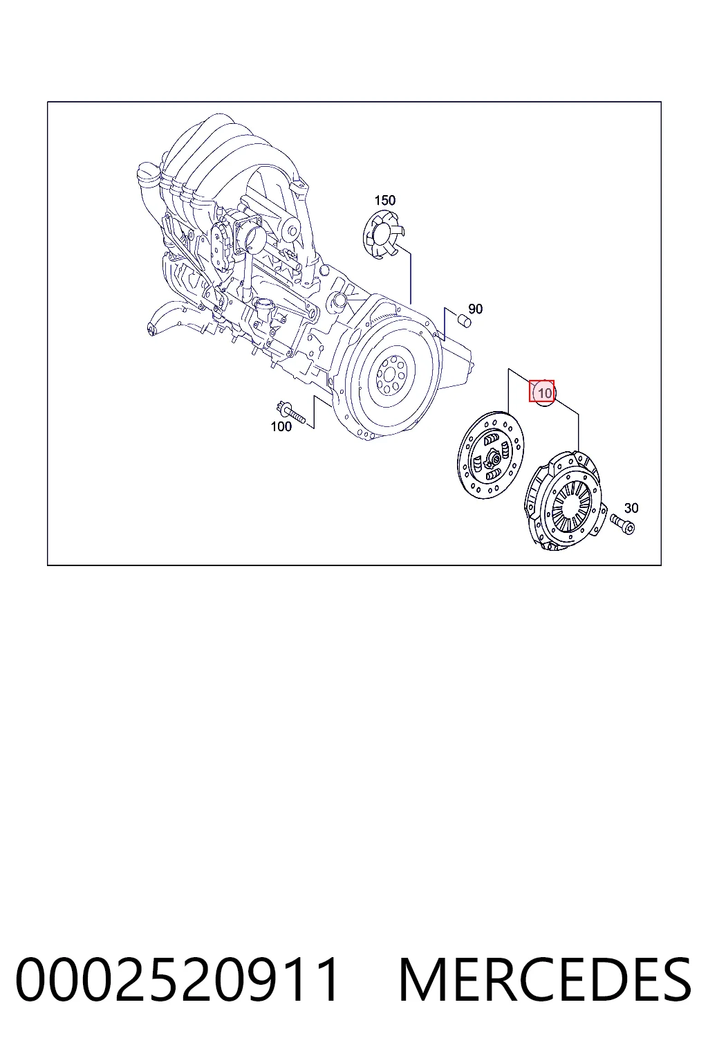 Комплект сцепления (3 части) Mercedes Vaneo минивэн (414) (2002 - 2005) цена, от 233.50 USD