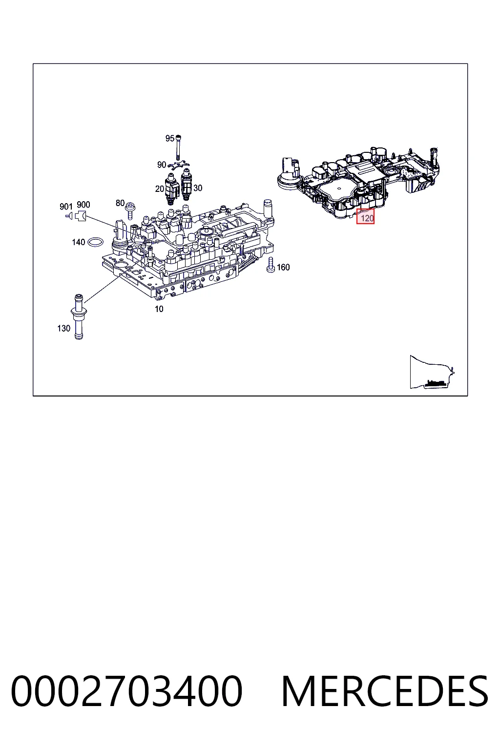 0002703400 Mercedes Плата АКПП электронная
