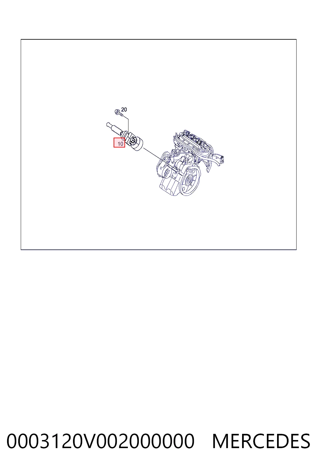 0003120V002000000 Mercedes Датчик самовоспламенения