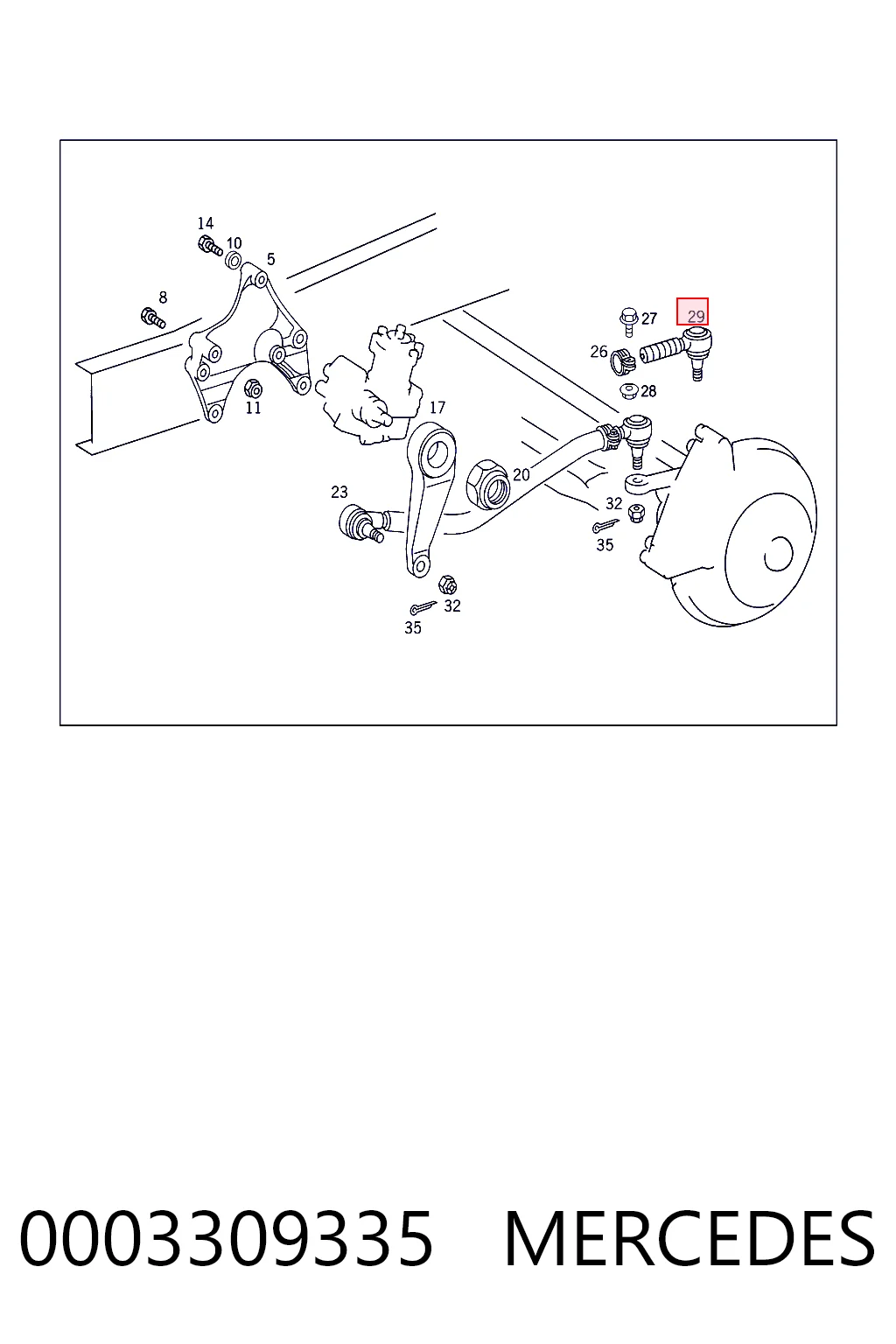 Наконечник поперечной рулевой тяги 0003406242 Renault (RVI)
