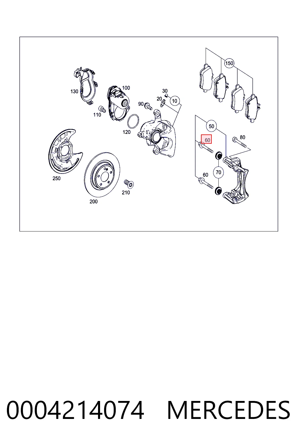Направляющая суппорта переднего 441404CA0A Renault (RVI)