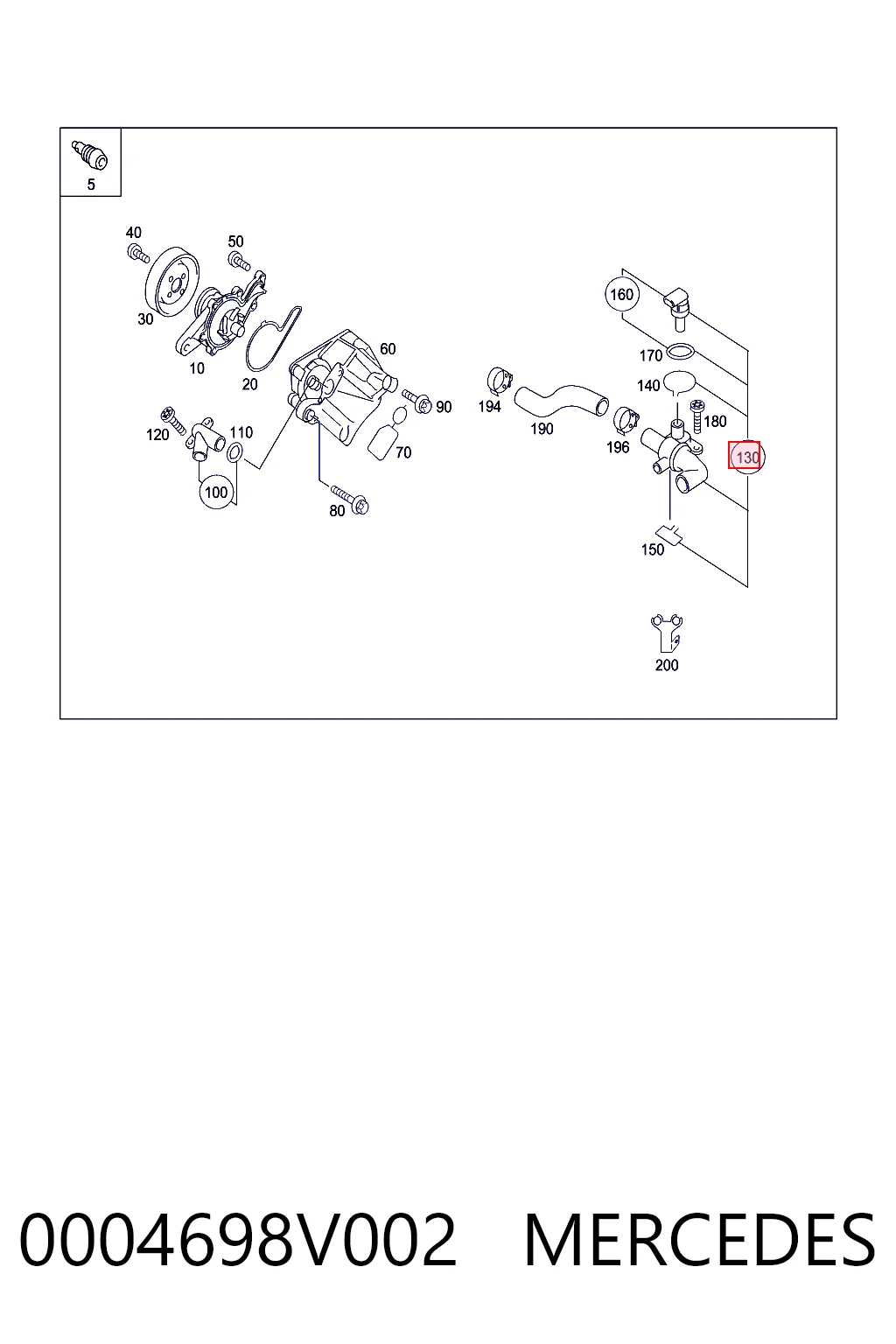 0004698V002 Mercedes Авто термостат