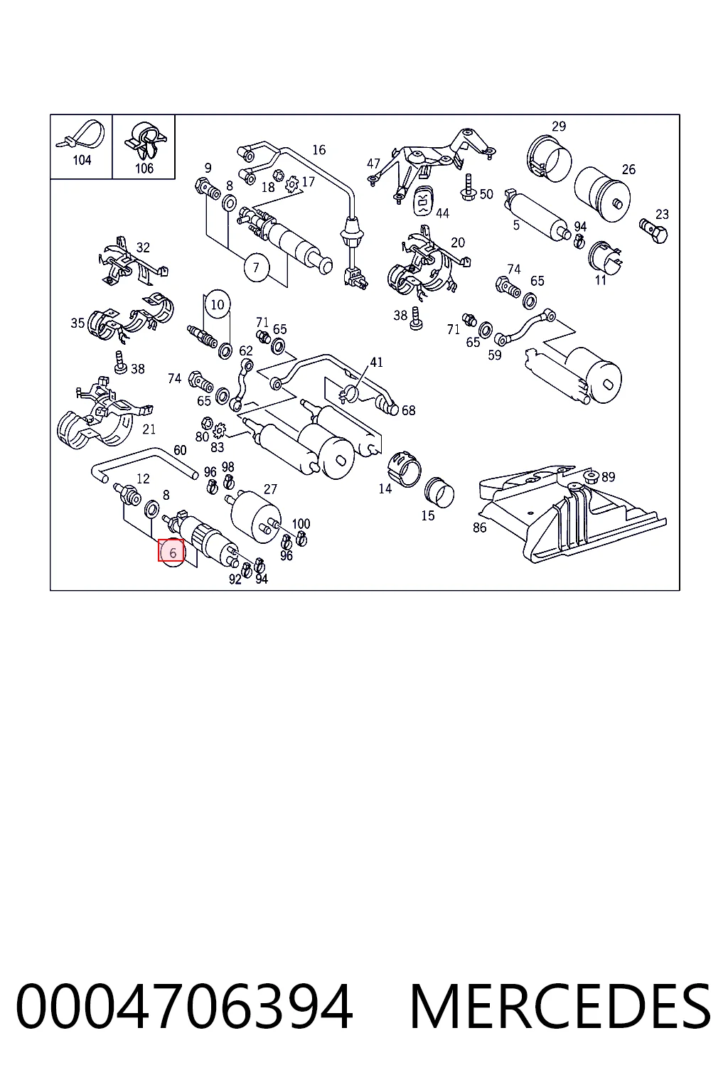 0004706394 Mercedes Насос топливный магистральный