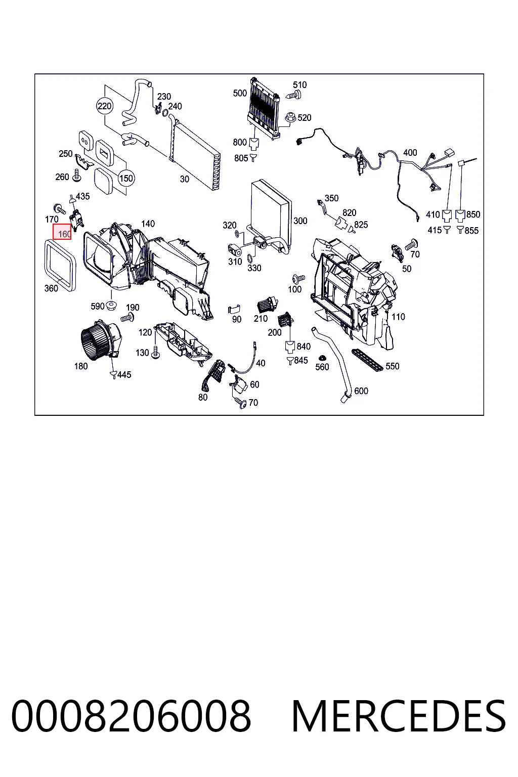 0008206008 Mercedes Мотор заслонки рециркуляции воздуха