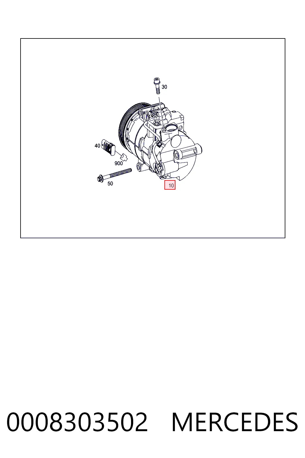 0008303502 Mercedes Компрессор хладагента