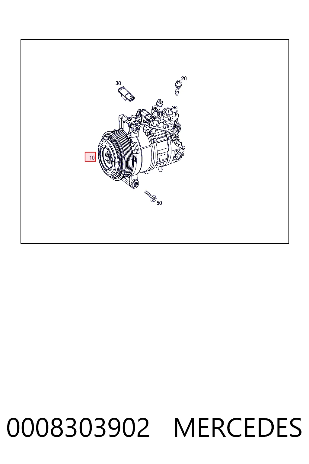 0008303902 Mercedes Компрессор хладагента