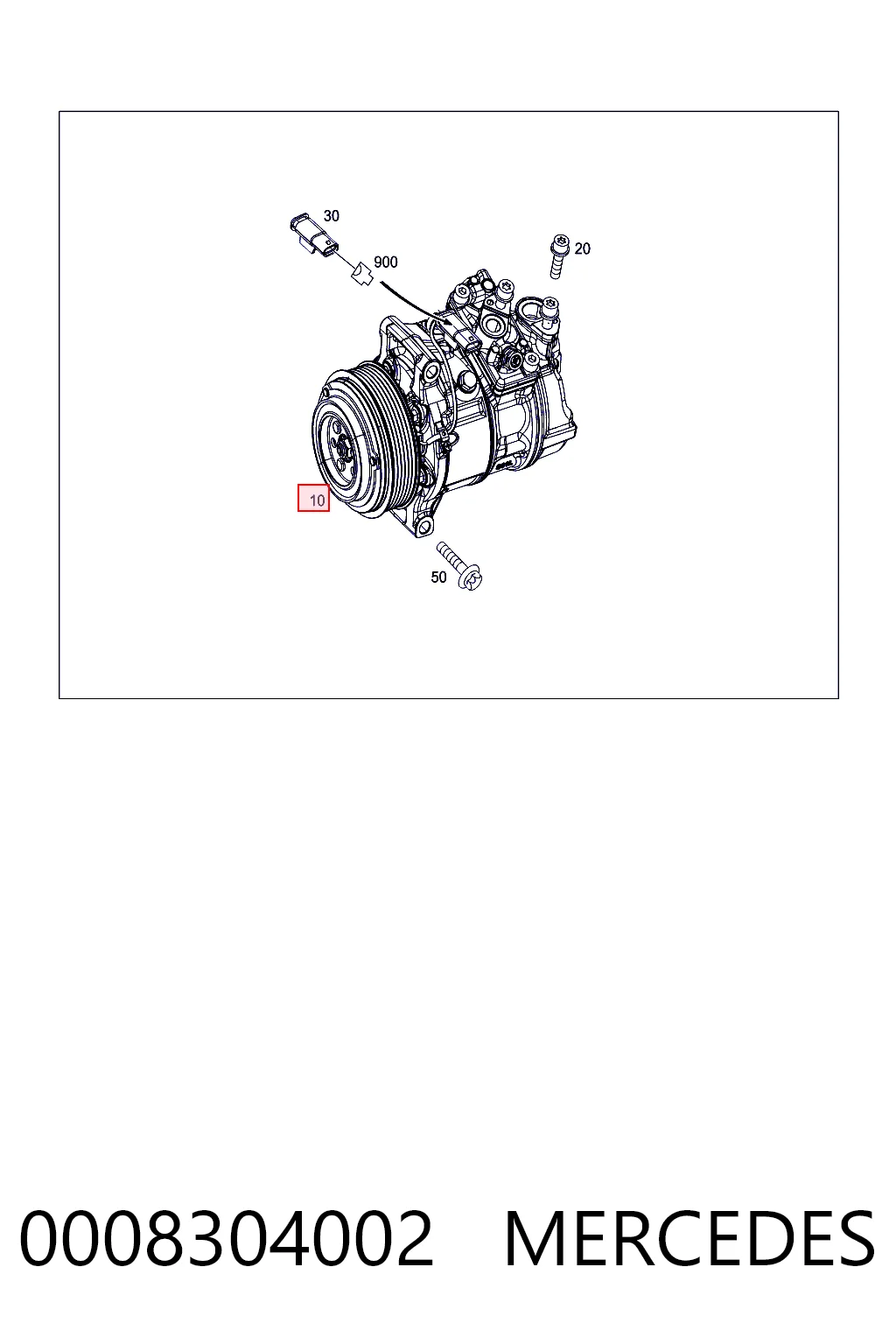 0008304002 Mercedes Компрессор хладагента