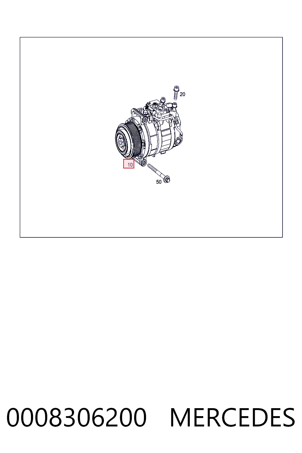 0008306200 Mercedes Компрессор хладагента