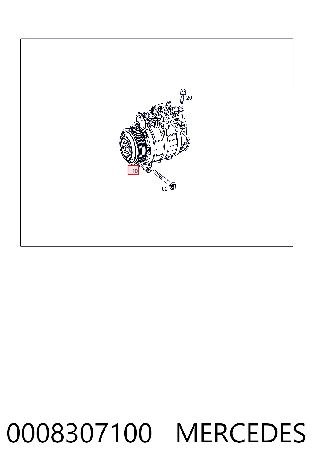 0008307100 Mercedes Компрессор хладагента