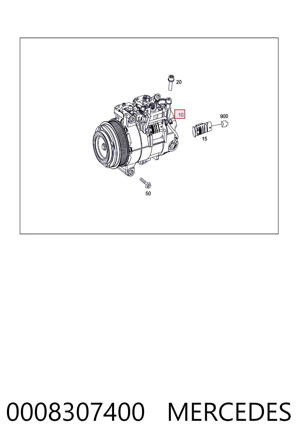 0008307400 Mercedes Компрессор хладагента