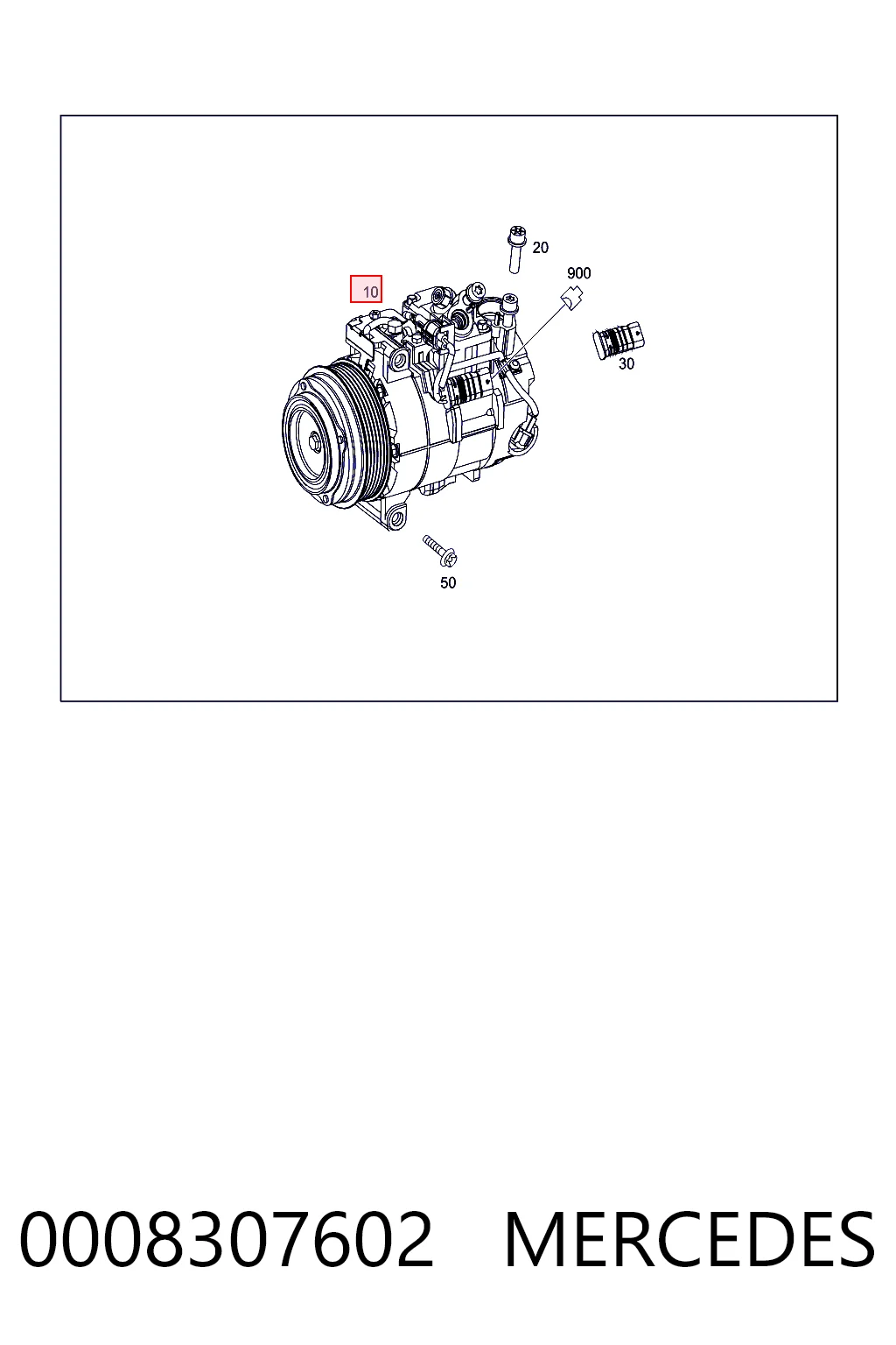 0008307602 Mercedes Компрессор хладагента