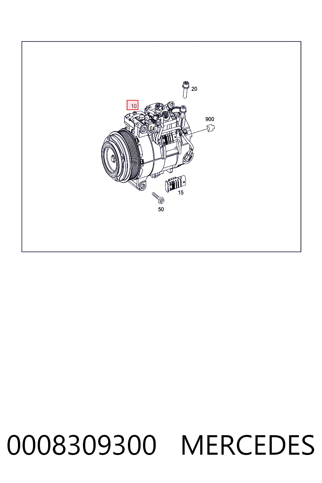 0008309300 Mercedes Компрессор хладагента