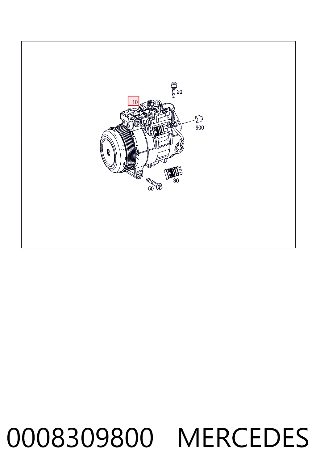 0008309800 Mercedes Компрессор хладагента