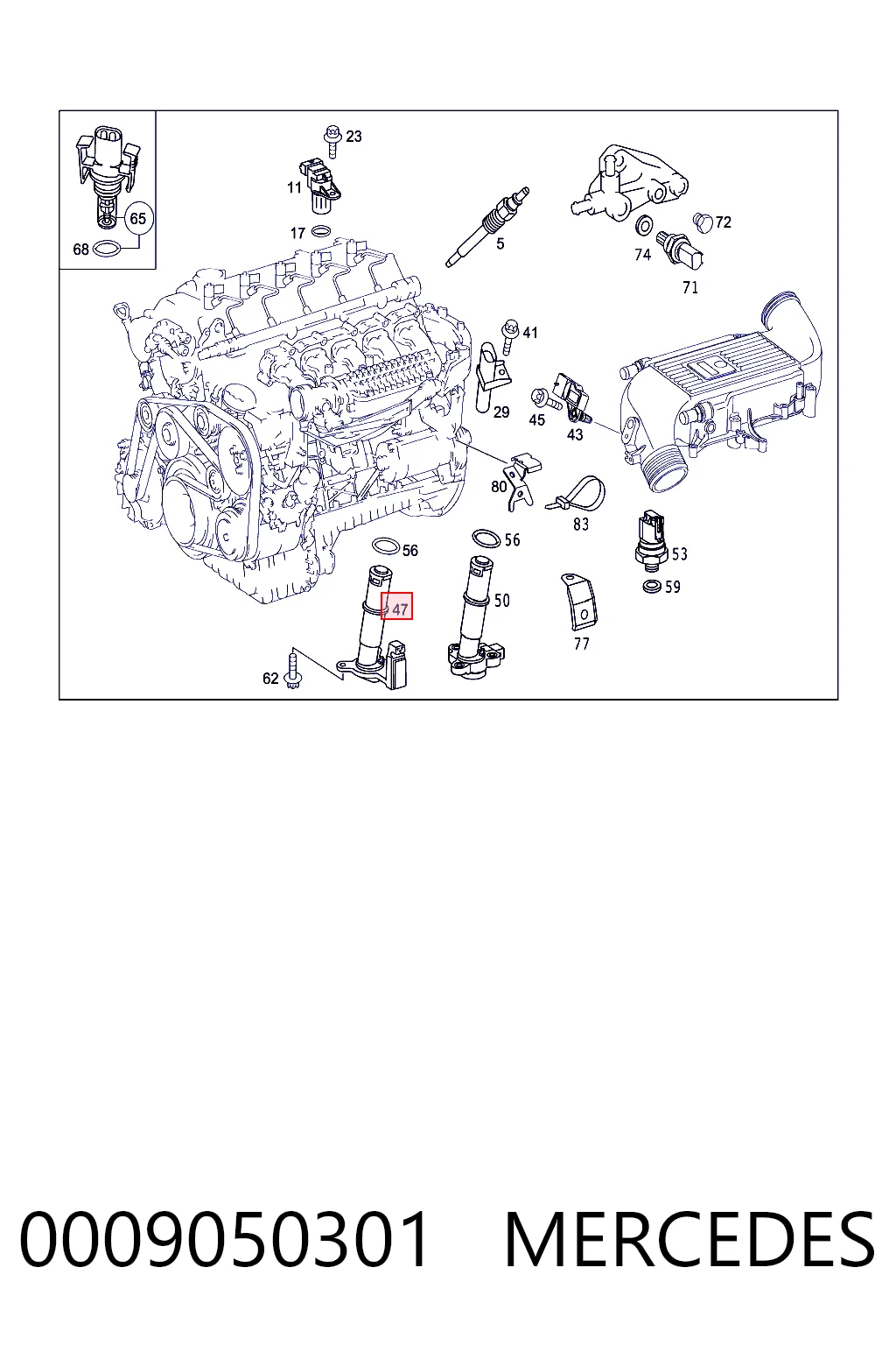 0009050301 Mercedes Датчик указателя давления масла