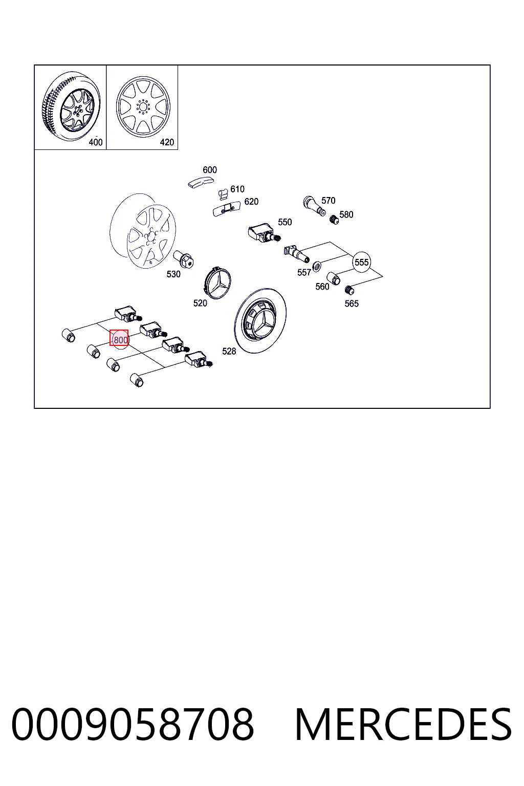 Манометр воздушный на Mercedes E  W213