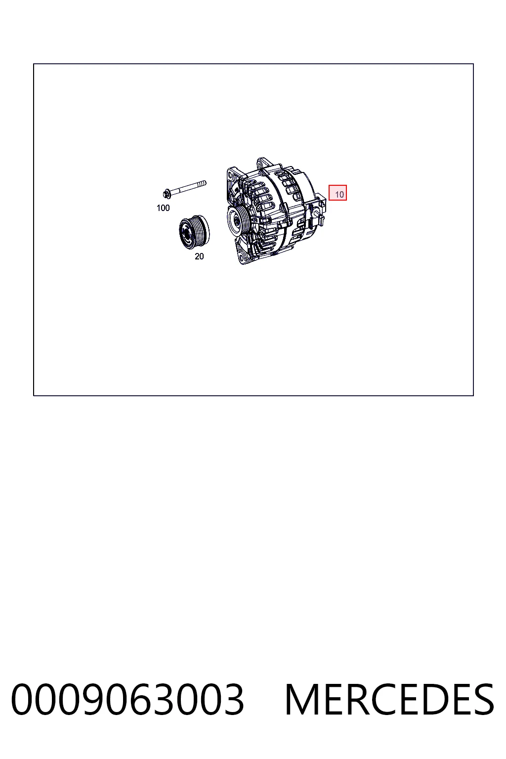 0009063003 Mercedes Генератор автомобильный