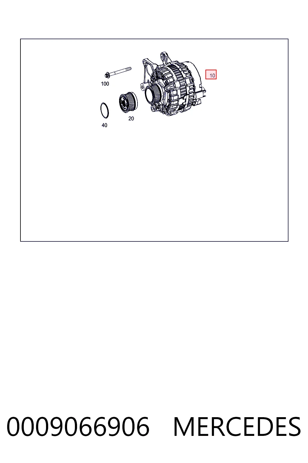 0009066906 Mercedes Генератор автомобильный