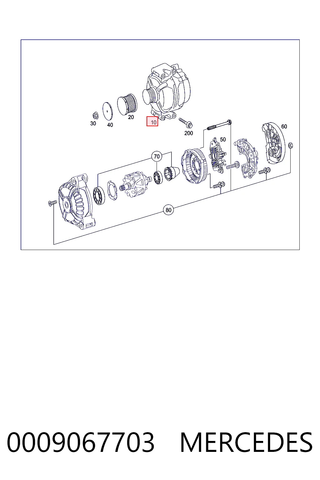 0009067703 Mercedes Генератор автомобильный