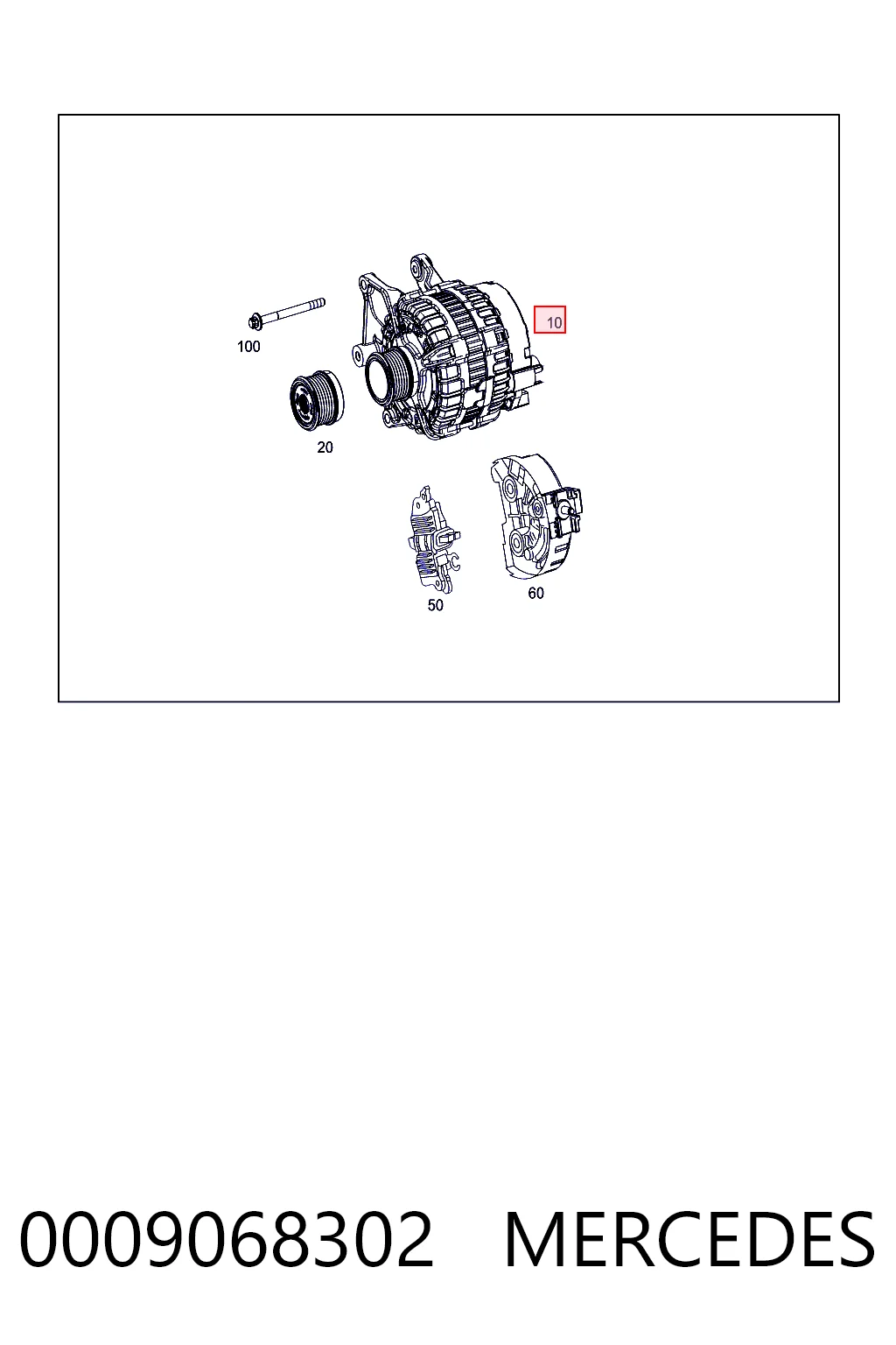0009068302 Mercedes Генератор автомобильный