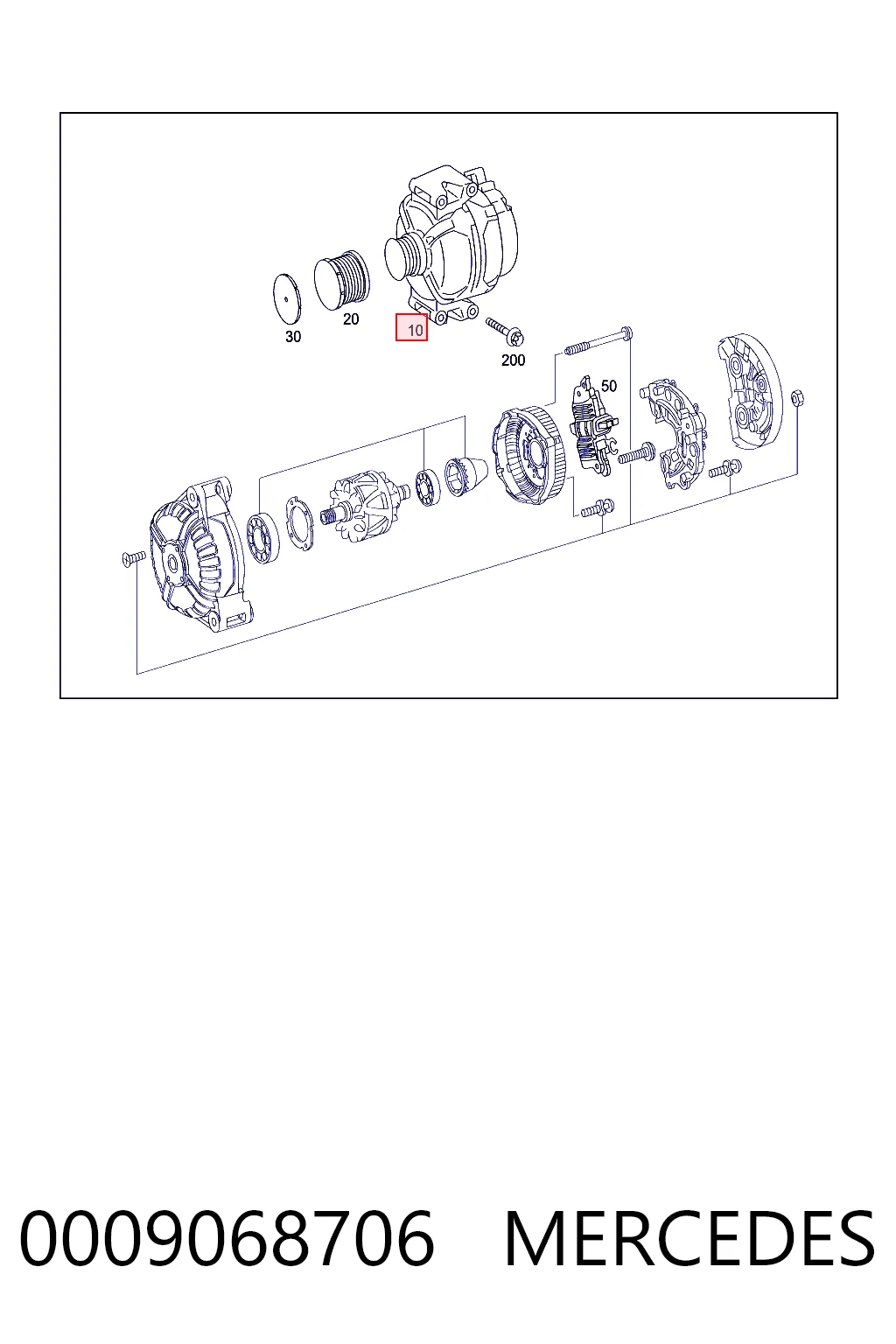 0009068706 Mercedes Генератор автомобильный