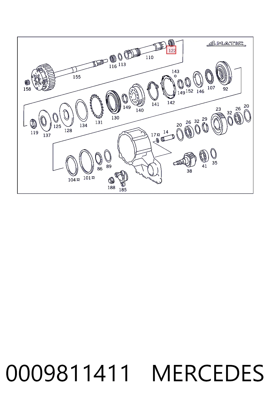 49812110 Mercedes Подшипники стартера