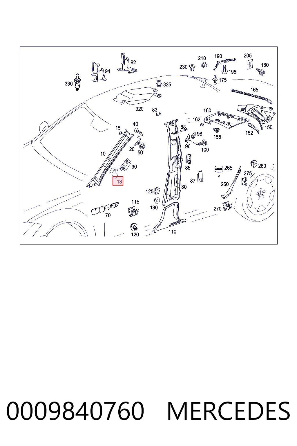 Пистон (клип) крепления обшивки крышки багажника AND 30863208 цена, от 0.33 USD