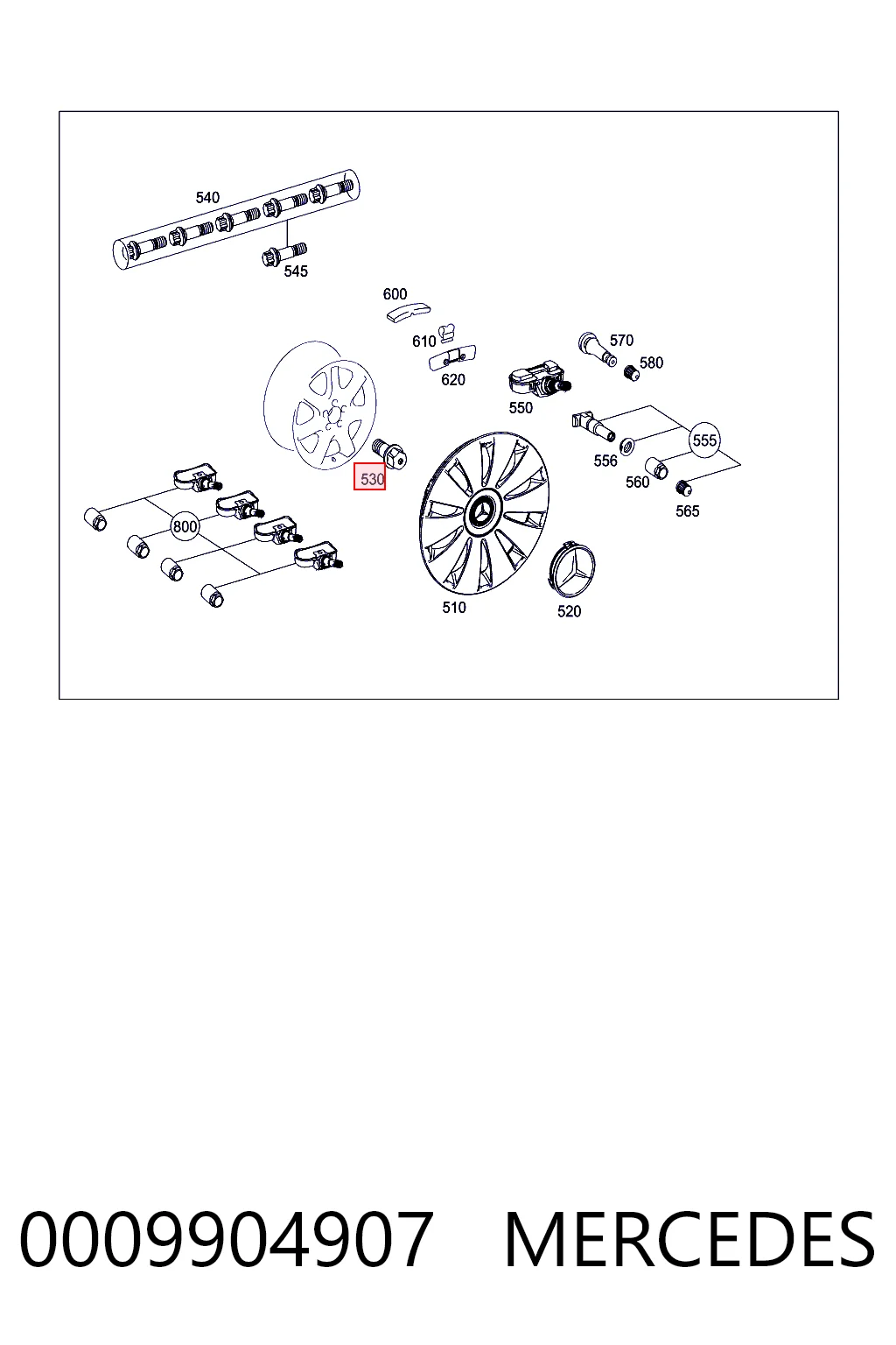 0009904907 Mercedes Болты колесные