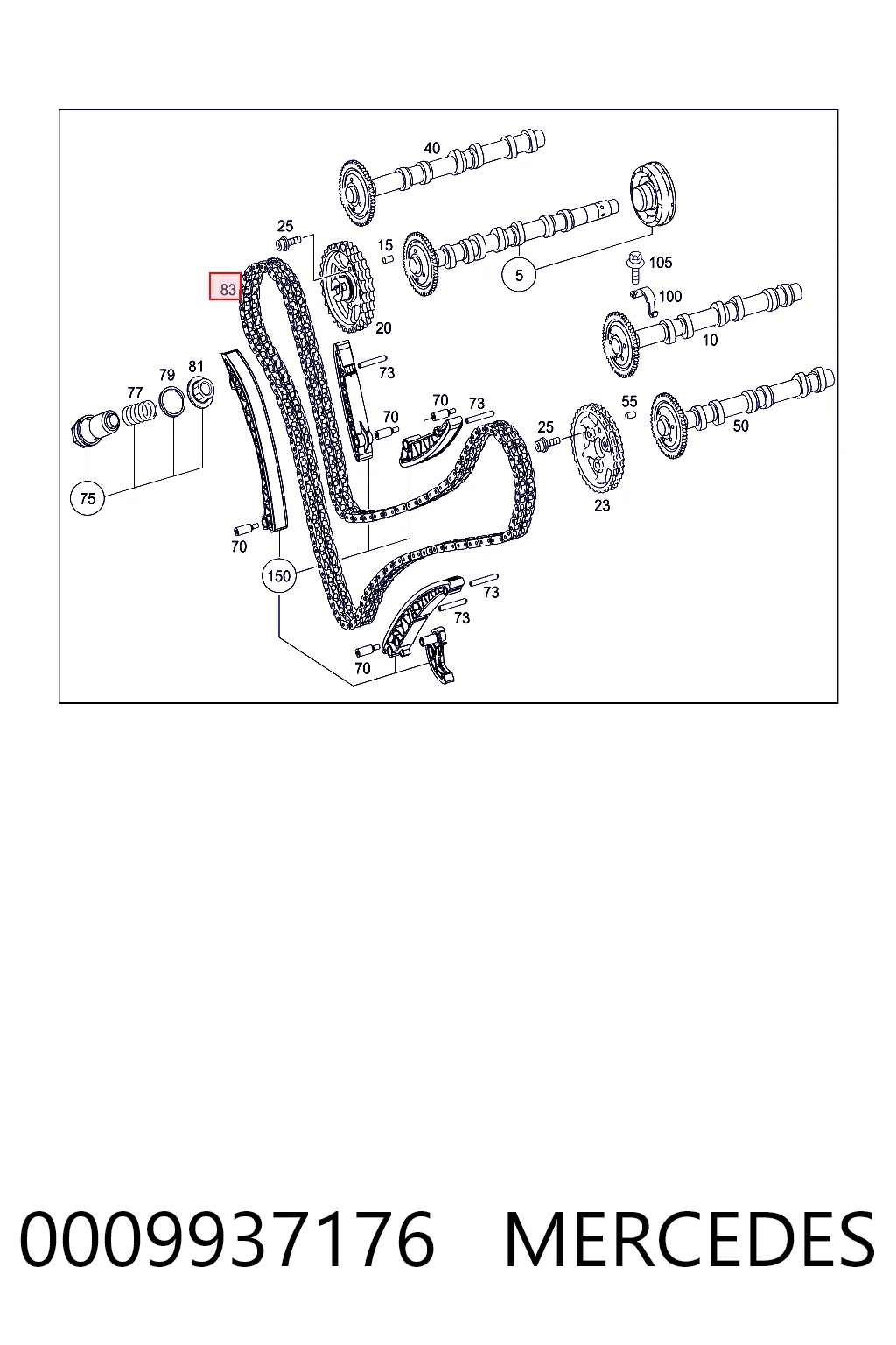 0009937176 Mercedes Цепь