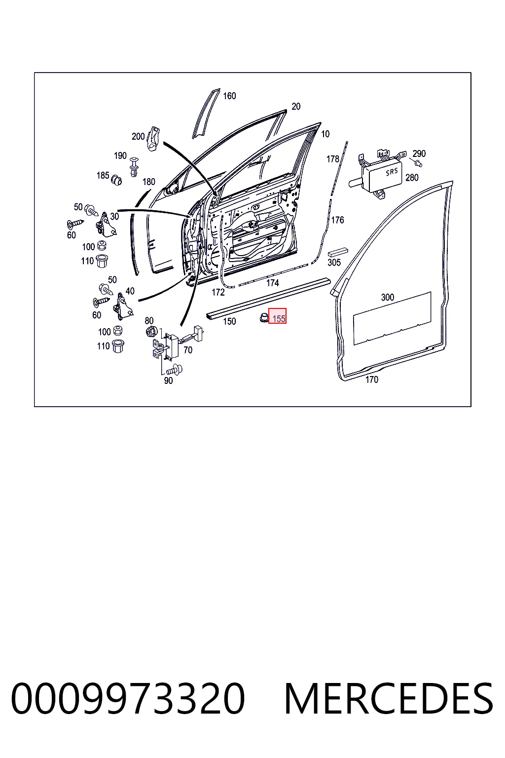 0009973320 Mercedes Крышка бачка стеклоомывателя