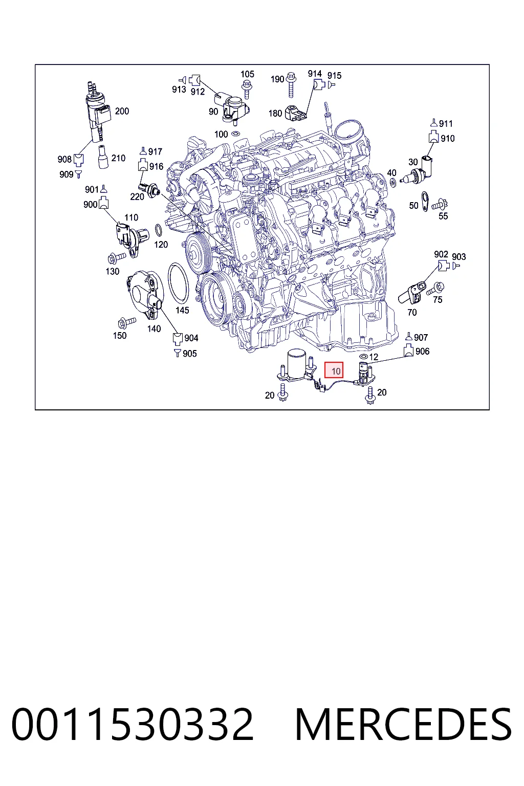 0011530332 Mercedes Датчик уровня масла