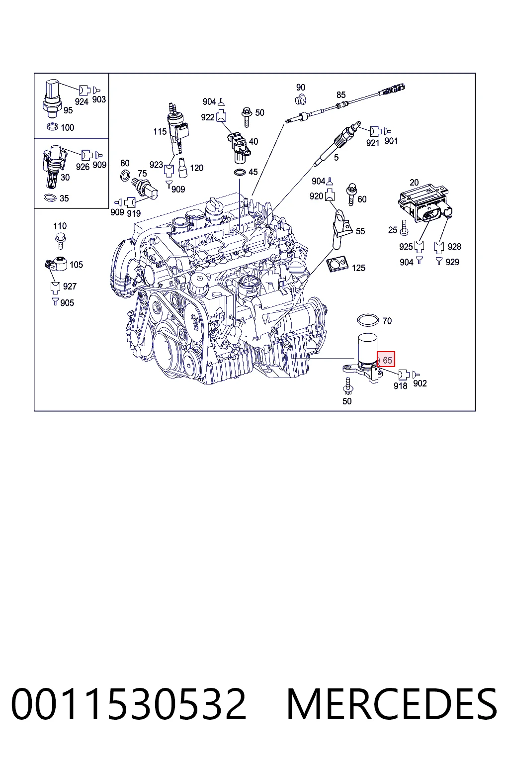 0011530532 Mercedes Датчик уровня масла