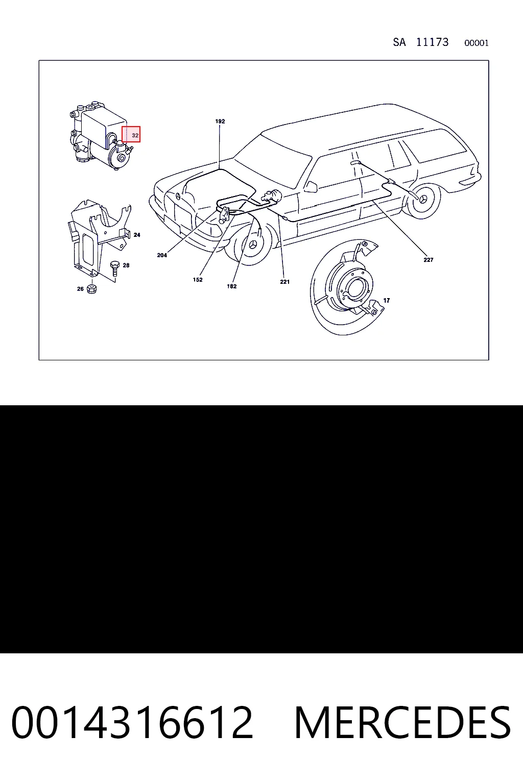 Блок ABS гидравлический на Mercedes E  W124