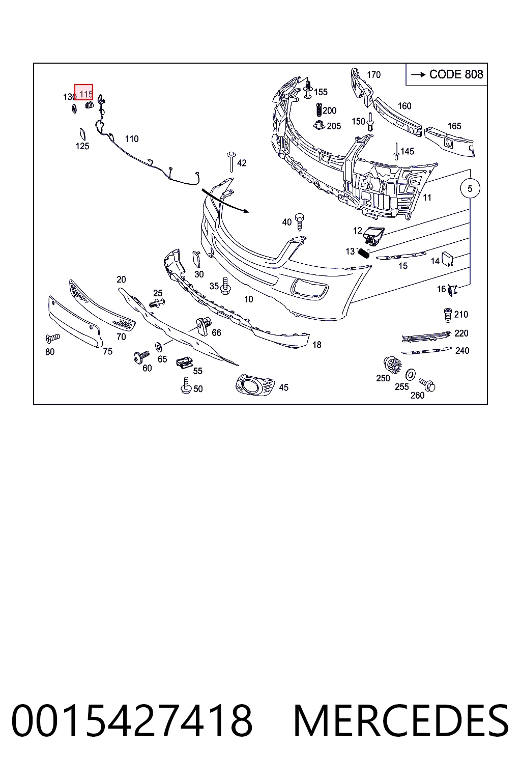 0015427418 Mercedes Передние парктроники
