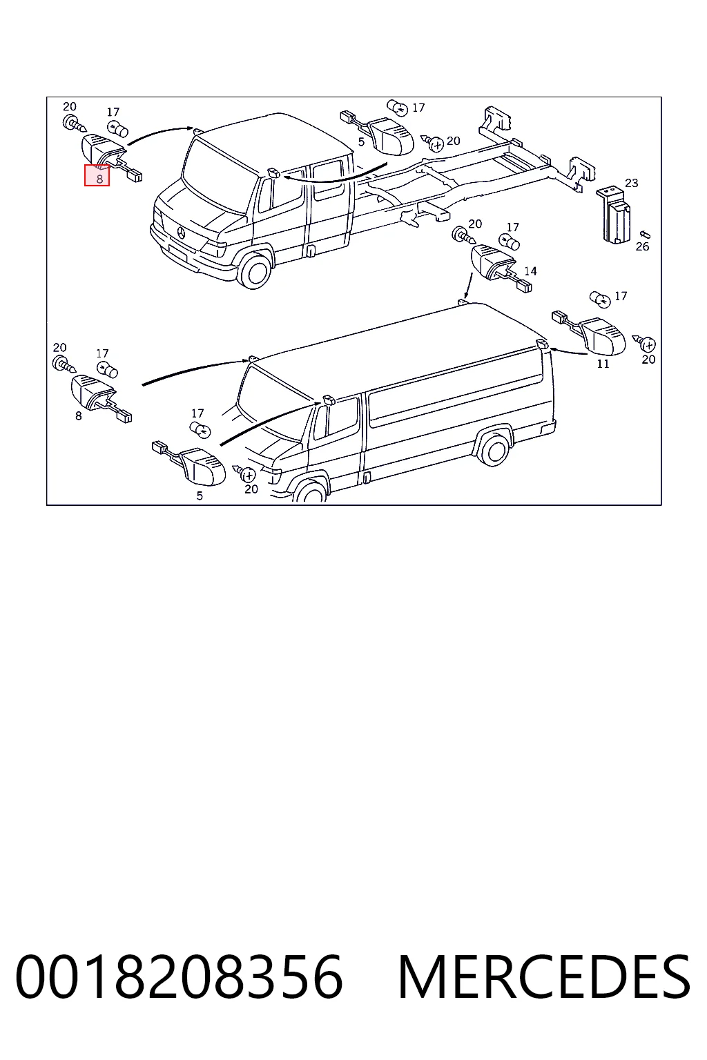 1408282 Autotechteile Габарит крыши (TRUCK)