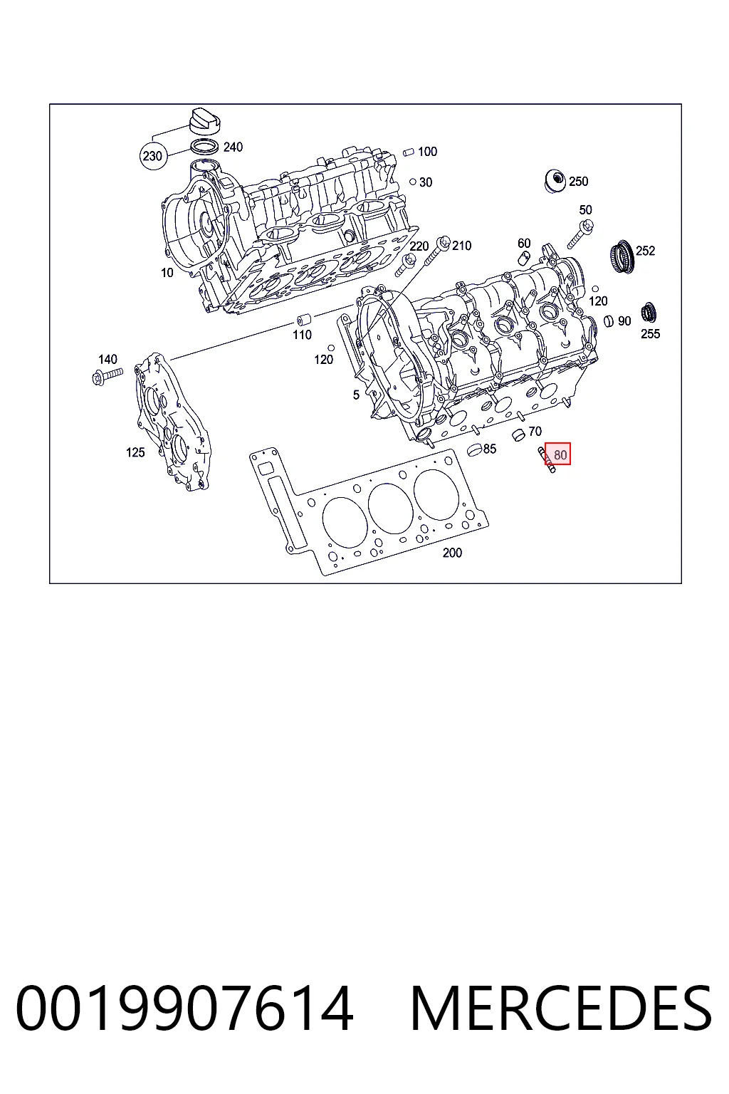 1129900405 Mercedes Шпилька выпускного коллектора