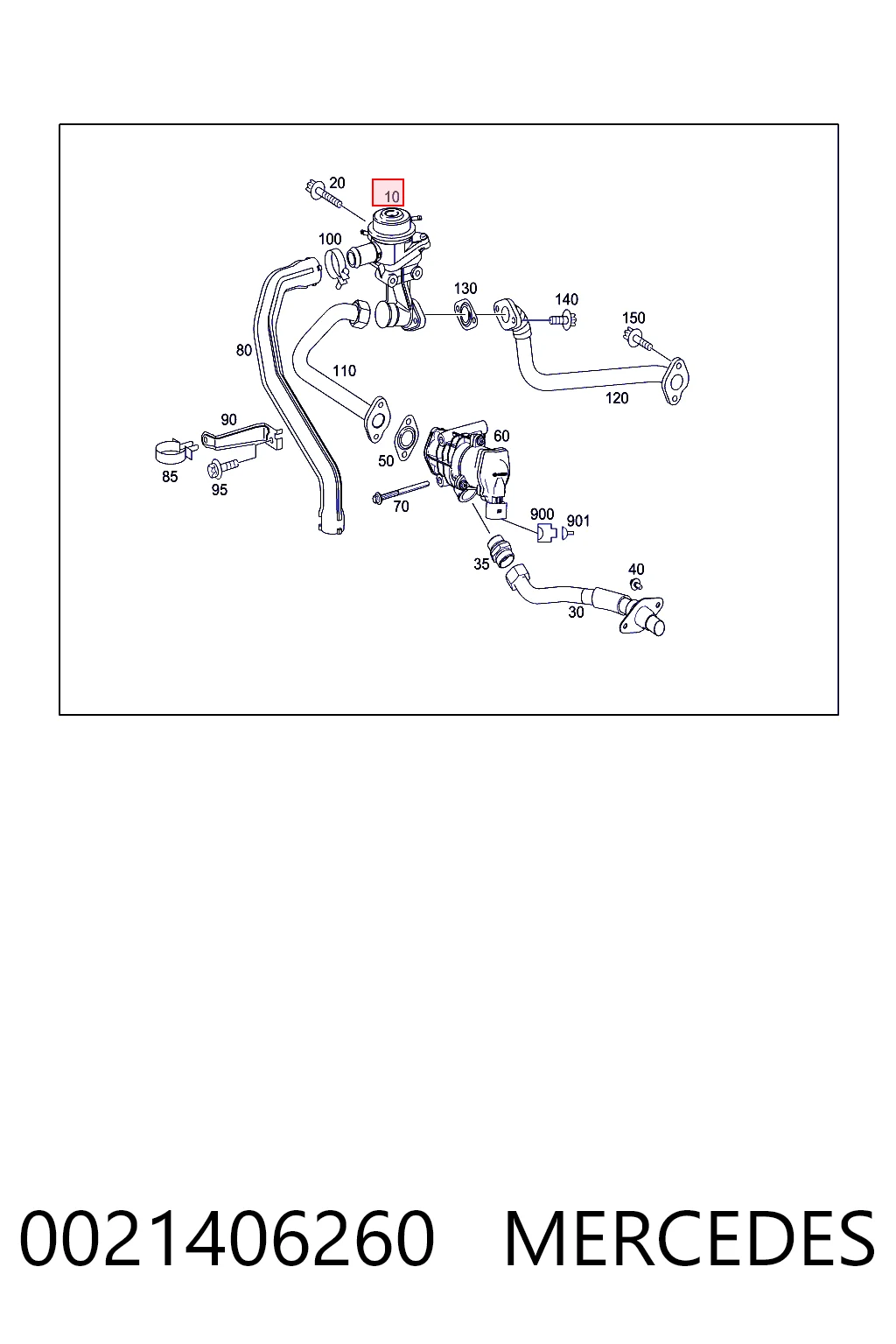 0021406260 Mercedes Клапан рециркуляции отработавших газов EGR