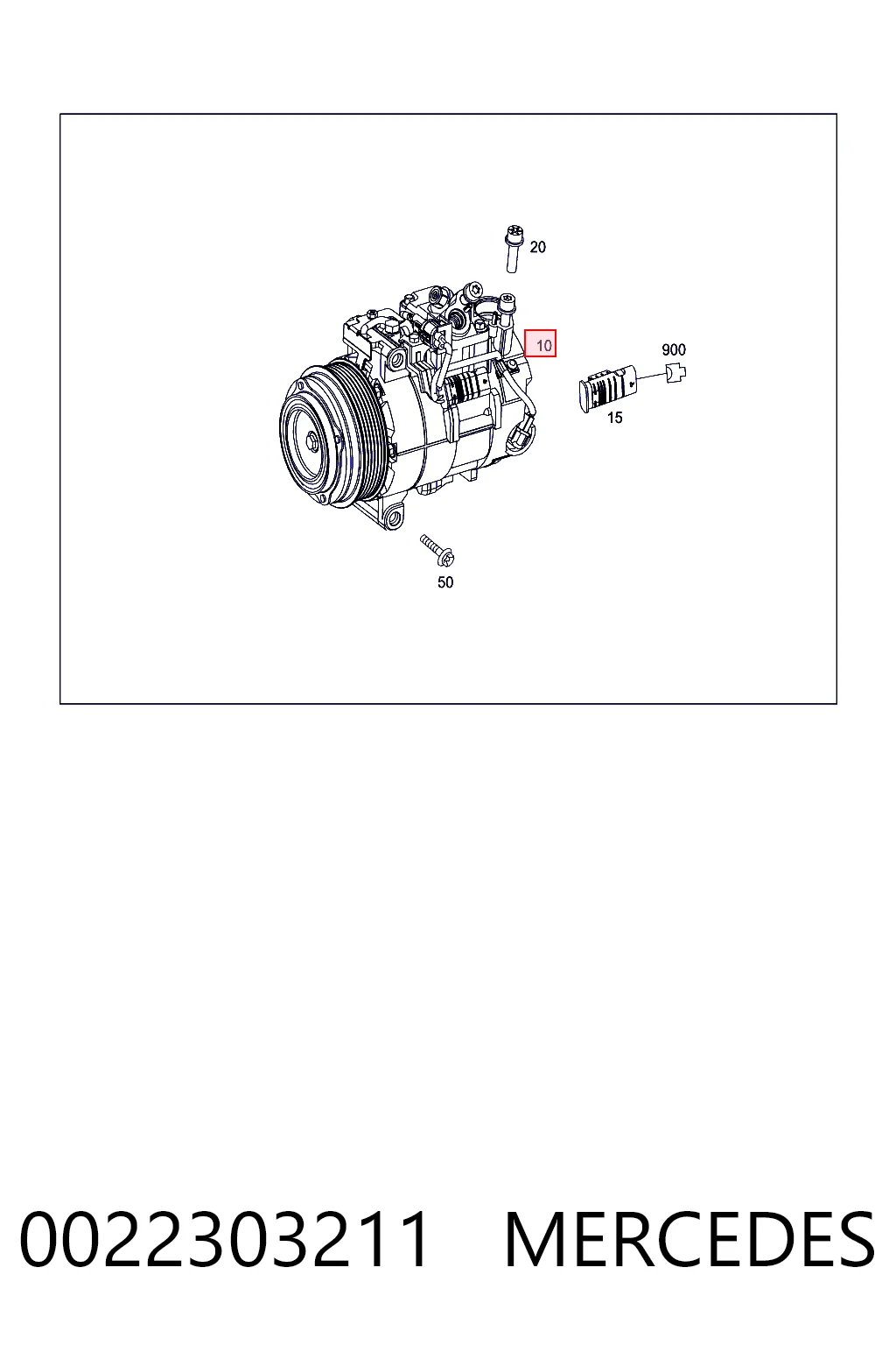 0022303211 Mercedes Компрессор хладагента
