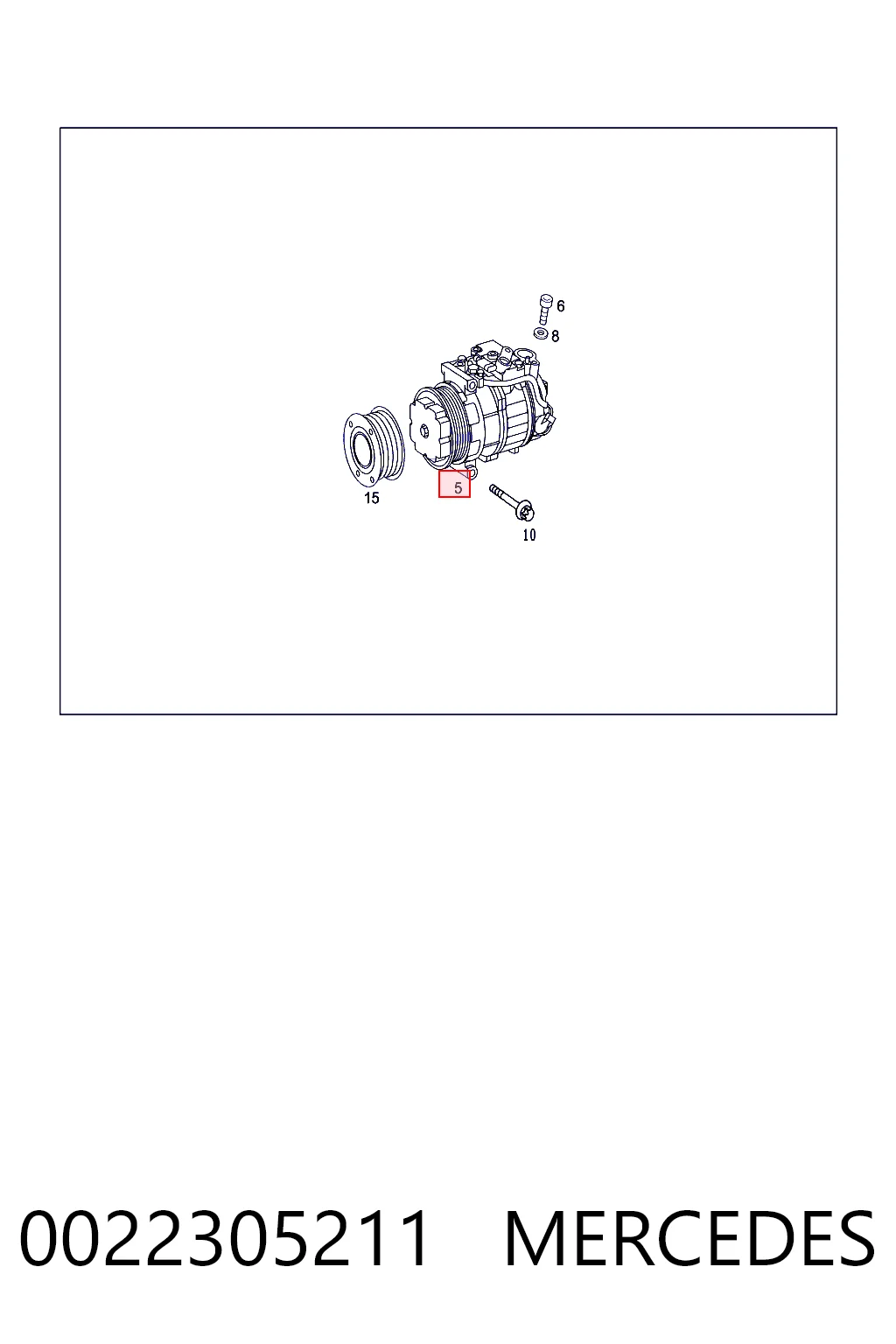 0022305211 Mercedes Компрессор хладагента
