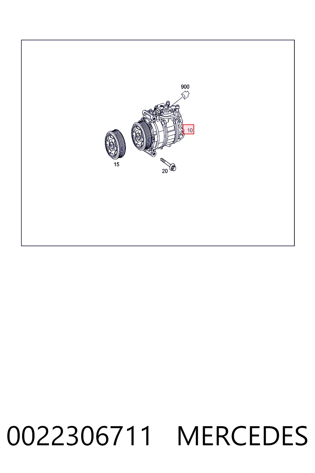 0022306711 Mercedes Компрессор хладагента