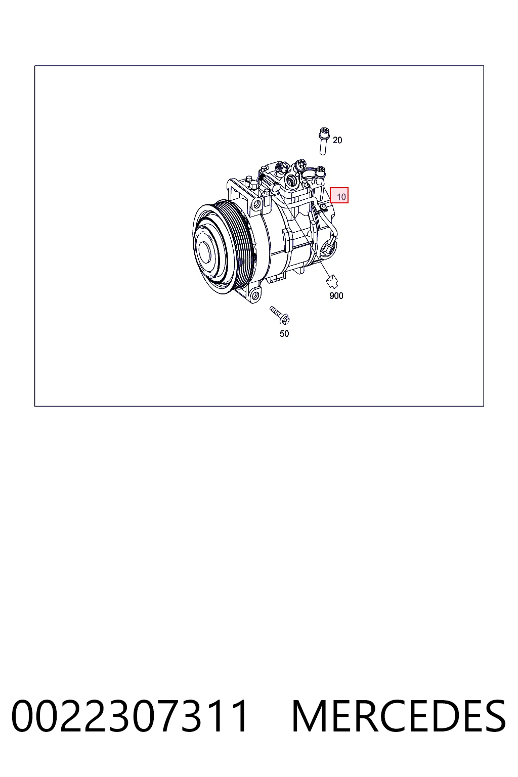 0022307311 Mercedes Компрессор хладагента