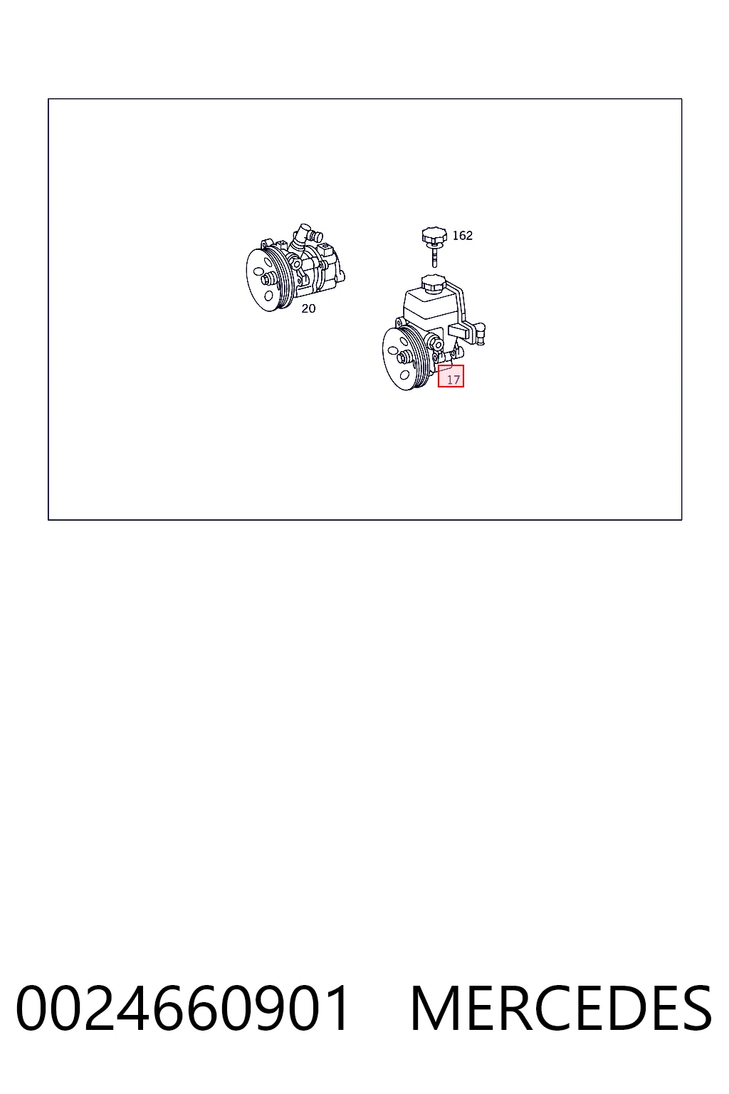 0024660901 Mercedes ГУР руля
