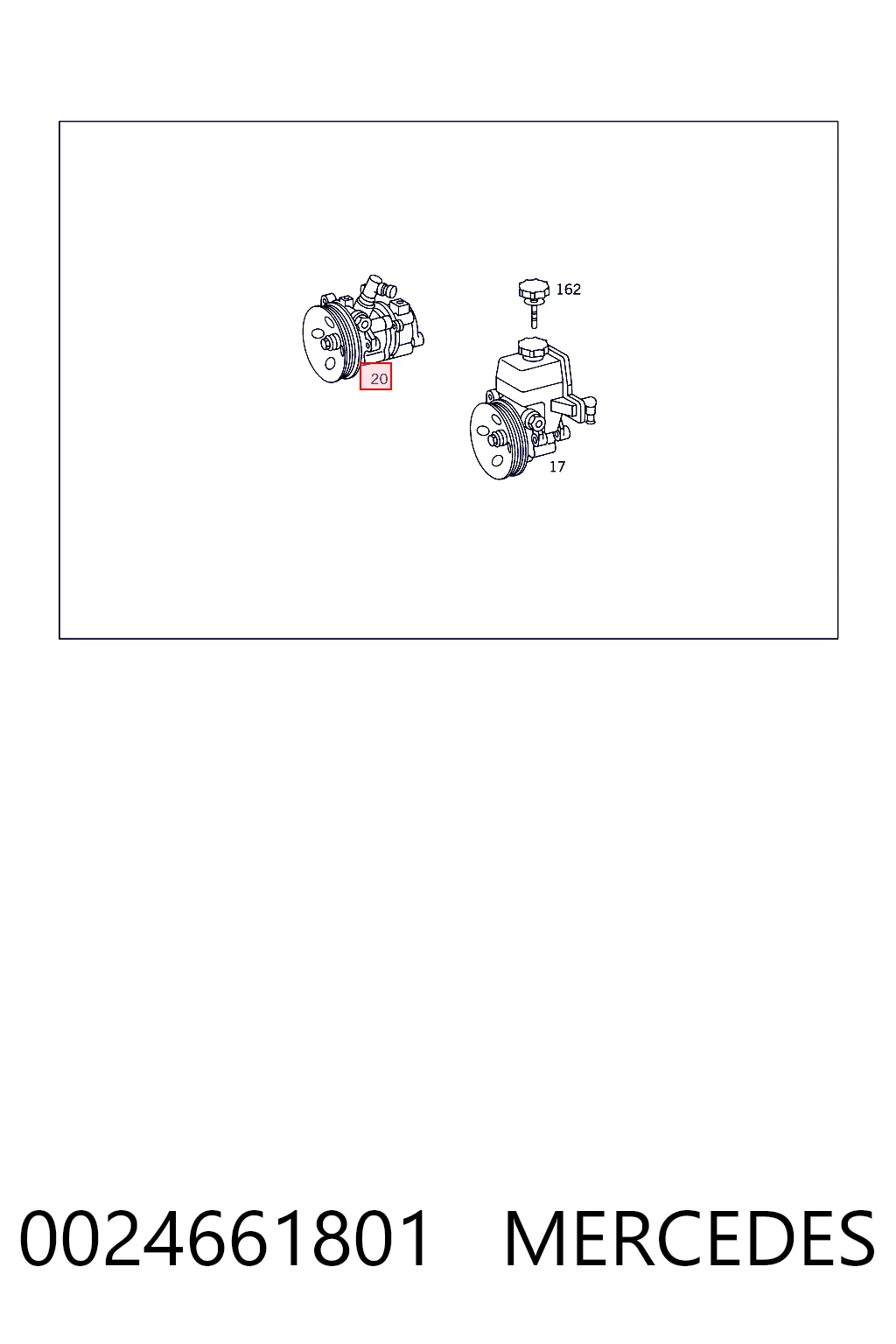 0024661801 Mercedes ГУР руля