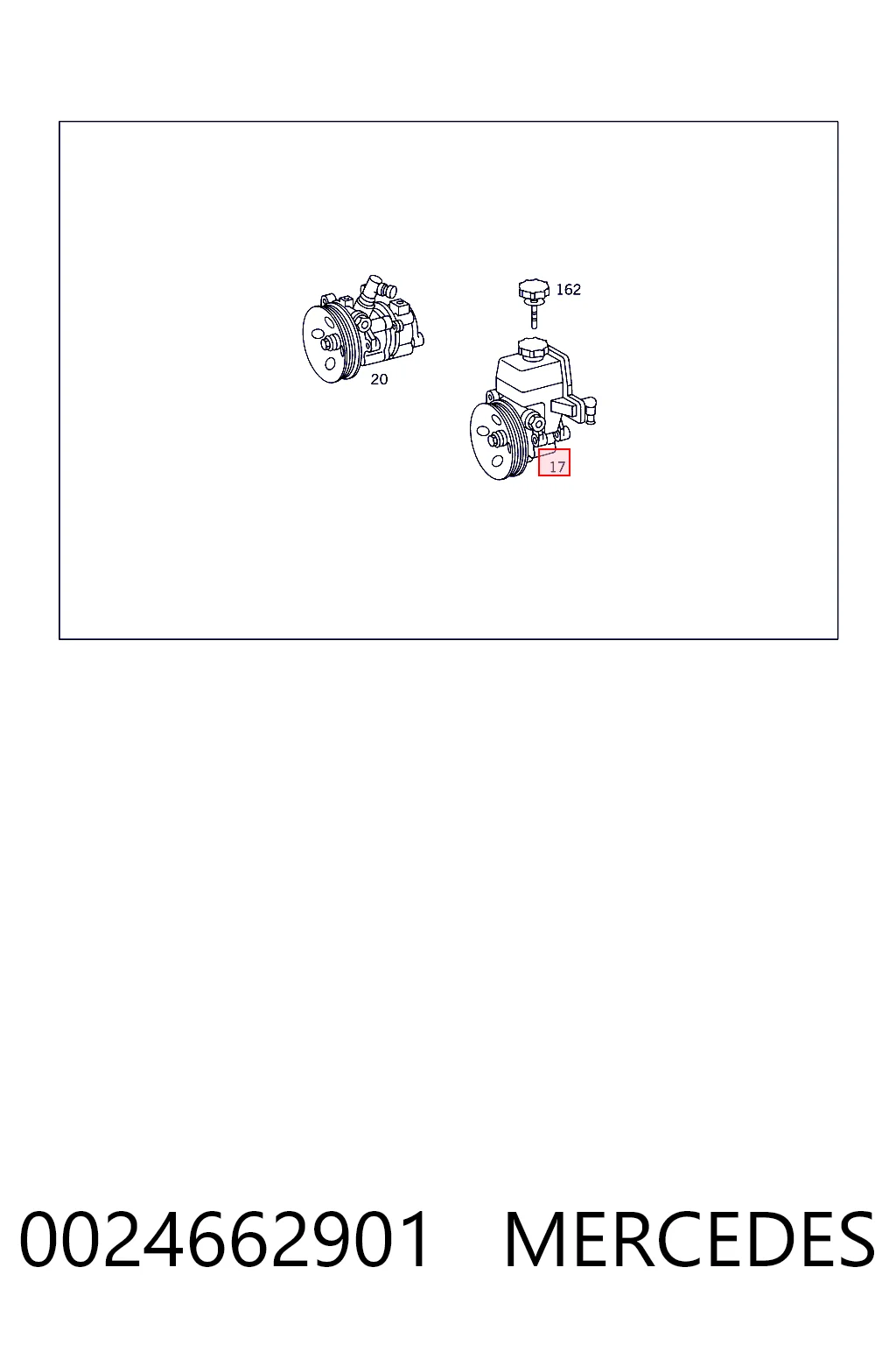 0024662901 Mercedes ГУР руля