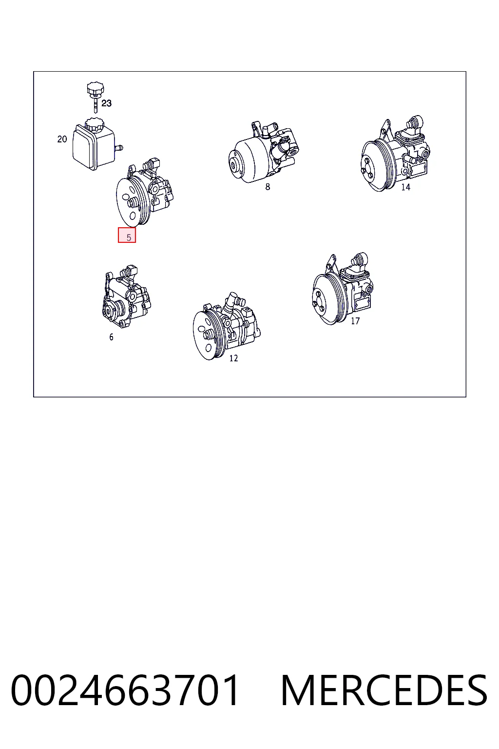 0024663701 Mercedes ГУР руля
