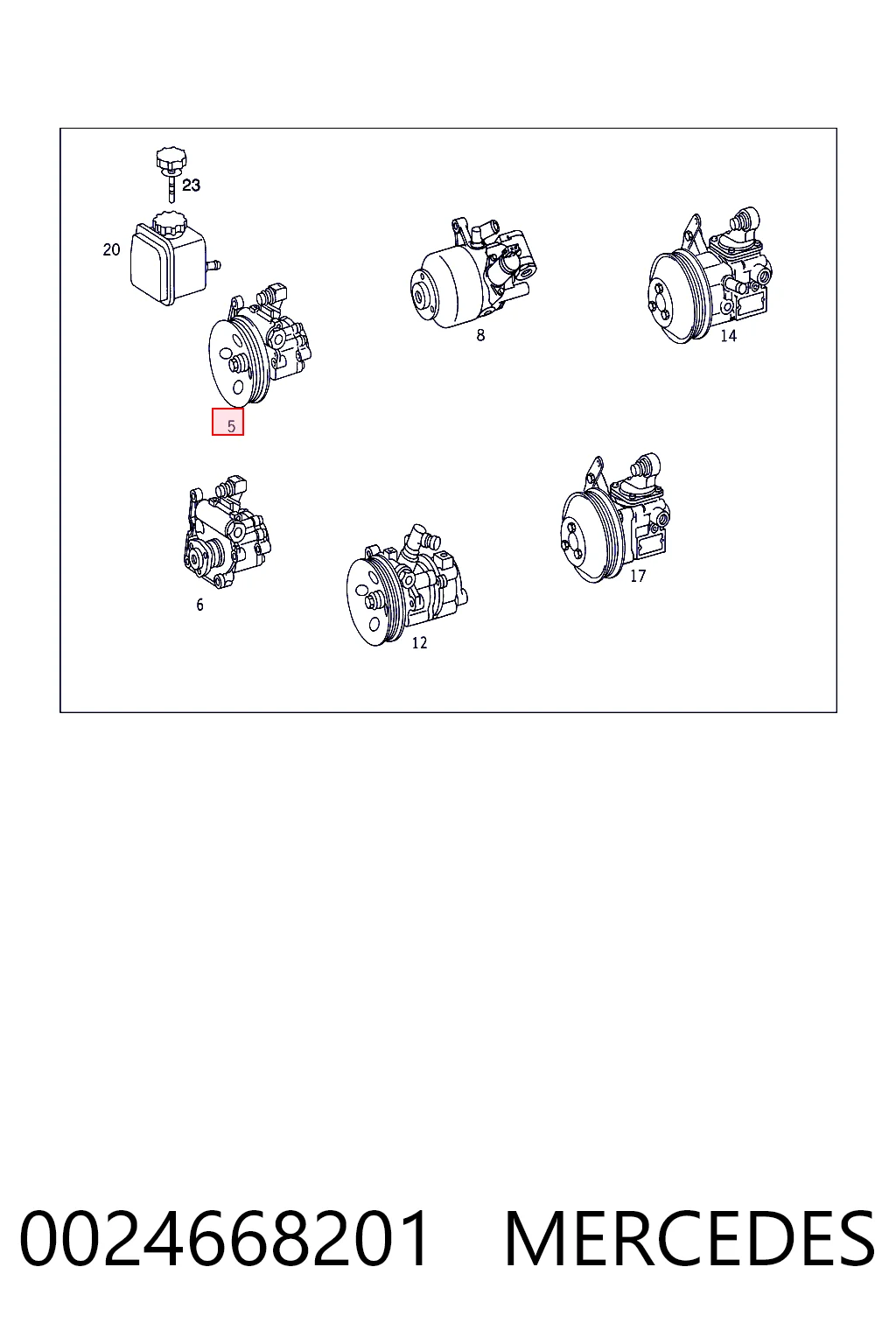 0024668201 Mercedes ГУР руля